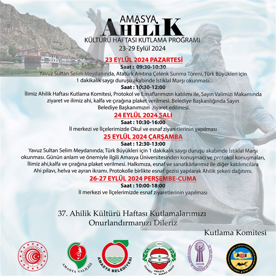 37. Ahilik Kültürü Haftası Kutlama Programı